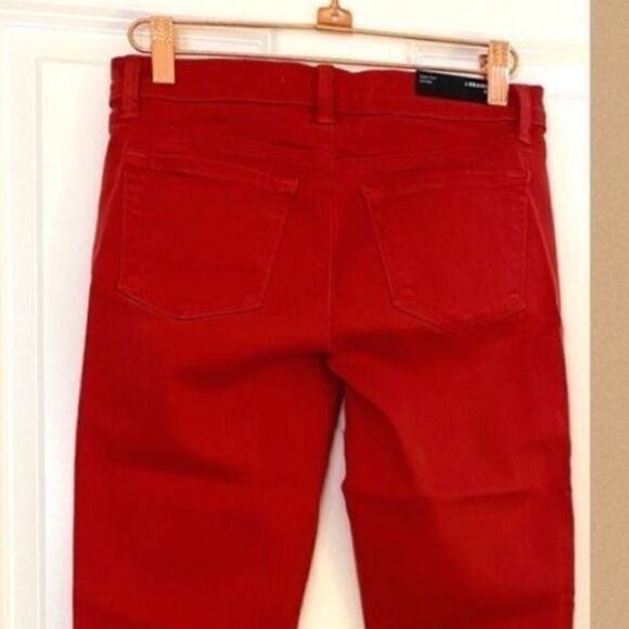 New J Brand skinny crop capris retro 50’s red jeans size 26 Rockabilly pin up - Picture 7 of 8